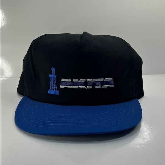 The Unbranded Brand Other - VTG Akita Truckers Hat Black and Blue Cap Oilfield